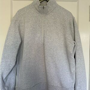 lululemon athletica Men's Gray Half Zip Sweater
